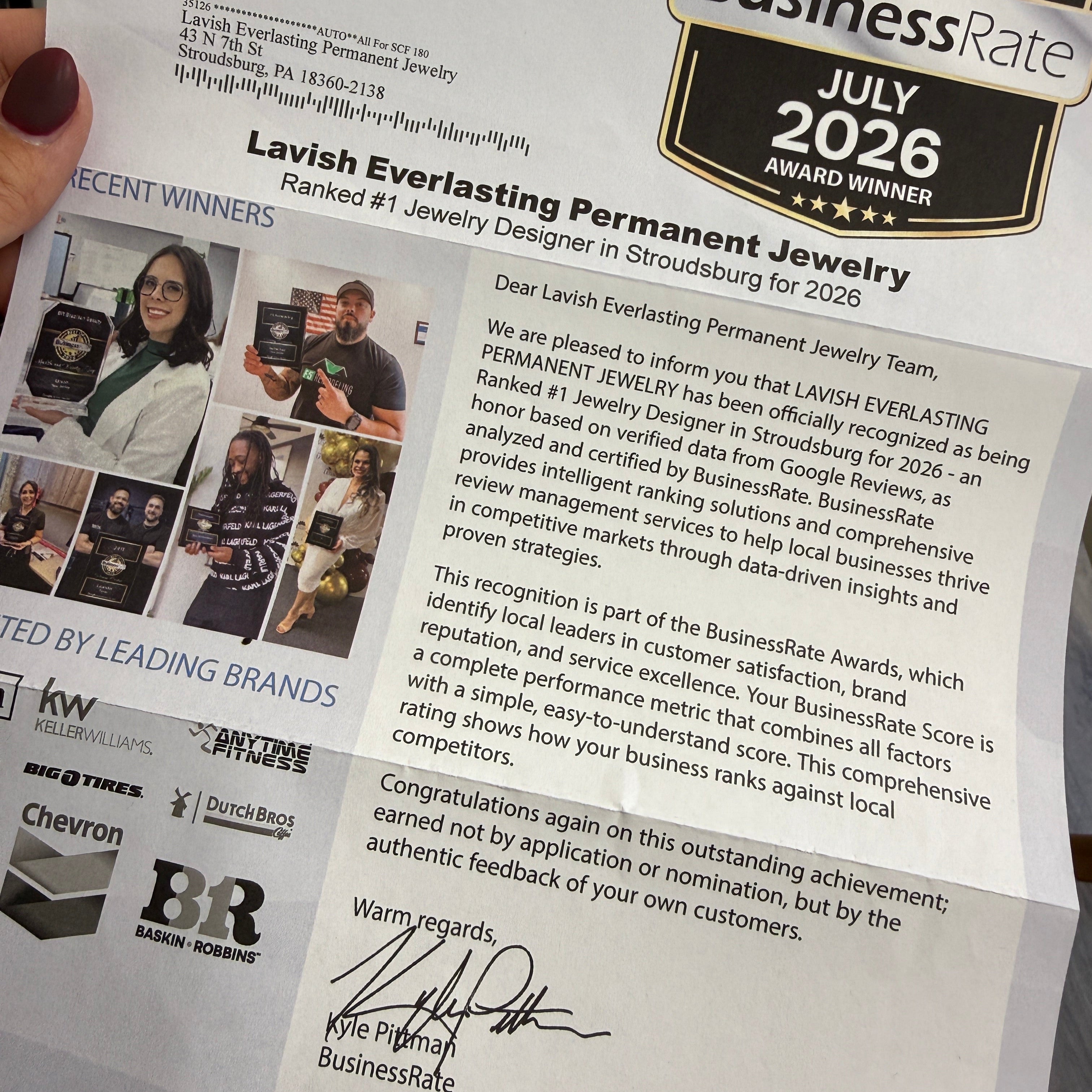 Lavish Everlasting Named #1 Jewelry Designer in Stroudsburg for 2026